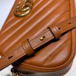 Gucci GG Marmont matelassé shoulder bag small brown 447632