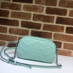 Gucci GG Marmont matelassé shoulder bag small green 447632