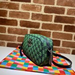 GG Marmont Multicolour small shoulder bag green 447632