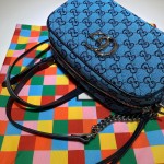 GG Marmont Multicolour small shoulder bag blue 447632