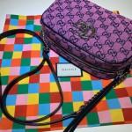 GG Marmont Multicolour small shoulder bag pink 447632