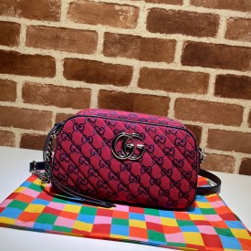 GG Marmont Multicolour small shoulder bag red 447632