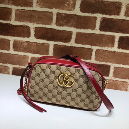 GG Marmont small shoulder bag red 447632 HVKEG 9772