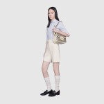 Gucci Horsebit 1955 small shoulder bag Supreme canvas white 602204 