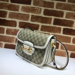 Gucci Horsebit 1955 small shoulder bag Supreme canvas white 602204 