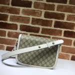 Gucci Horsebit 1955 small shoulder bag Supreme canvas white 602204 