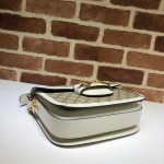 Gucci Horsebit 1955 small shoulder bag Supreme canvas white 602204 