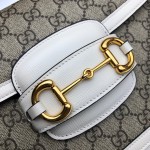 Gucci Horsebit 1955 small shoulder bag Supreme canvas white 602204 