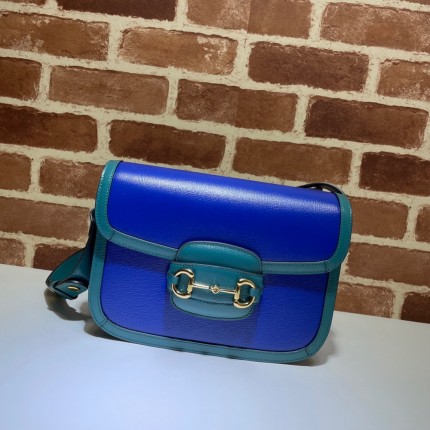 Gucci Horsebit 1955 small shoulder bag 602204 blue