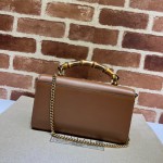 675794 Gucci Diana small shoulder bag brown
