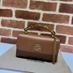 675795 Gucci Diana mini shoulder bag brown