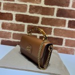 675795 Gucci Diana mini shoulder bag brown