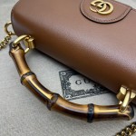 675795 Gucci Diana mini shoulder bag brown