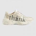 Gucci 'think/thank' print Rhyton sneaker ‎636343