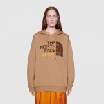 615061 The North Face x Gucci Cotton Sweatshirt Brown