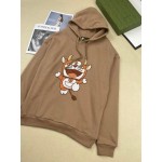 615061 Doraemon x Gucci hooded sweatshirt brown