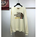 626990 The North Face x Gucci cotton sweatshirt white