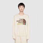 626990 The North Face x Gucci cotton sweatshirt white