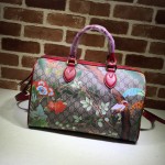 GG Supreme top handle bag 409527 red bird 