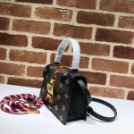 Gucci Sylvie leather mini bag black star 470270