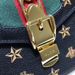 Gucci Sylvie leather mini bag black star 470270