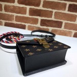 Gucci Sylvie leather mini bag black star 470270