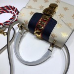 Gucci Sylvie leather mini bag white star 470270