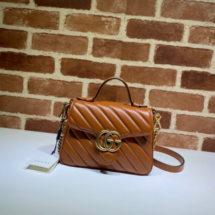 GG Marmont mini top handle bag 583571 brown