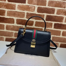 Gucci Ophidia small top handle bag with Web 651055 black