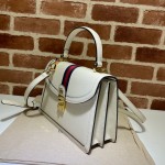 Gucci Ophidia small top handle bag with Web 651055 white