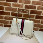 Gucci Ophidia small top handle bag with Web 651055 white