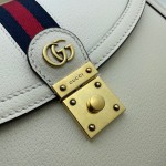 Gucci Ophidia small top handle bag with Web 651055 white