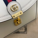 Gucci Ophidia small top handle bag with Web 651055 white