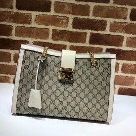 Gucci Padlock medium GG shoulder bag 479197 white