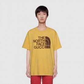 616036 The North Face x Gucci oversize T-shirt yellow