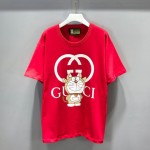 616036 Doraemon x Gucci oversize T-shirt Red