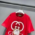 616036 Doraemon x Gucci oversize T-shirt Red