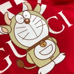 616036 Doraemon x Gucci oversize T-shirt Red