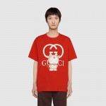 616036 Doraemon x Gucci oversize T-shirt Red