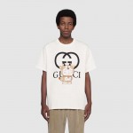 616036 XJDEY Doraemon x Gucci oversize T-shirt Ivory