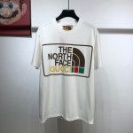 651722 The North Face x Gucci print cotton T-shirt white