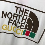 651722 The North Face x Gucci print cotton T-shirt white