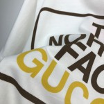 651722 The North Face x Gucci print cotton T-shirt white