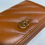 Gucci GG Marmont card case wallet brown 466492