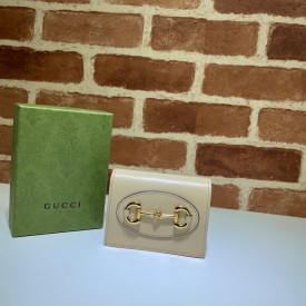 Gucci Horsebit 1955 card case wallet beige 621887