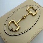 Gucci Horsebit 1955 card case wallet beige 621887