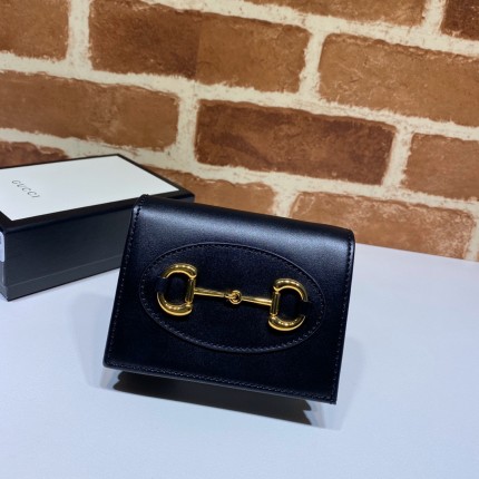 Gucci Horsebit 1955 card case wallet black 621887