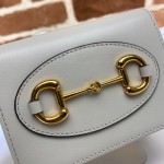 Gucci Horsebit 1955 card case wallet white 621887