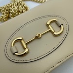 Gucci Horsebit 1955 wallet with chain beige 621892