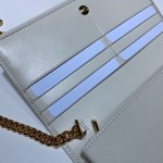 Gucci Horsebit 1955 wallet with chain white 621892